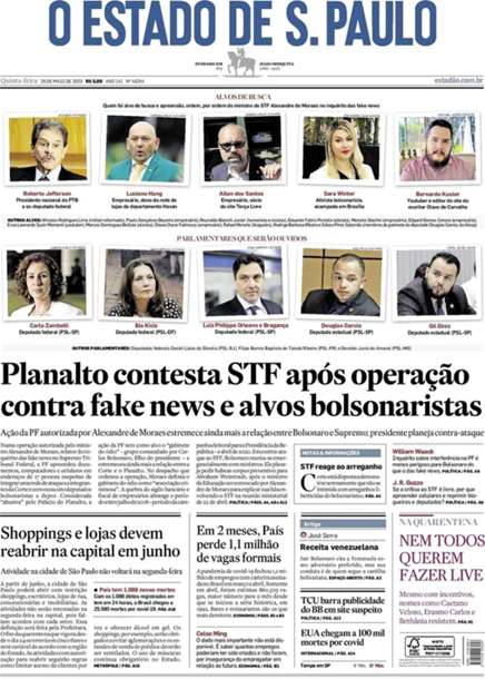 Caravelas Comunicacao- Analise do noticiario 02 de Junho de 2020 Estado de Sao Paulo